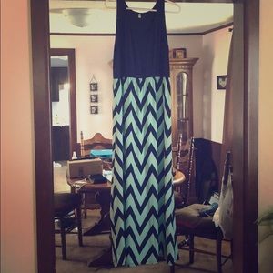 Chevron Maxi Dress